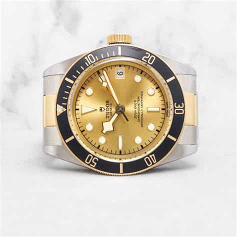 79733n tudor|tudor black bay champagne dial.